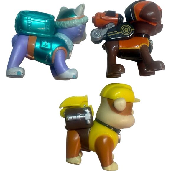 Lot Of 3-Patrol Patrol Action Pack Pups Everest, Rubble, Zuma Rescue Dog Figure - Picture 2 of 12